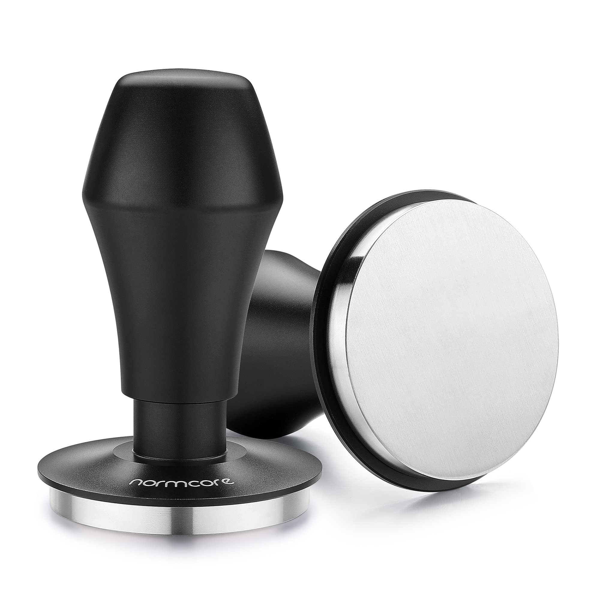 Normcore V4 Coffee Tamper 53.3mm - Spring-loaded Tamper – Barista Espresso Tamper with 15lb / 25lb / 30lbs Replacement Springs - Anodized Aluminum Handle and Stand - Flat Base
