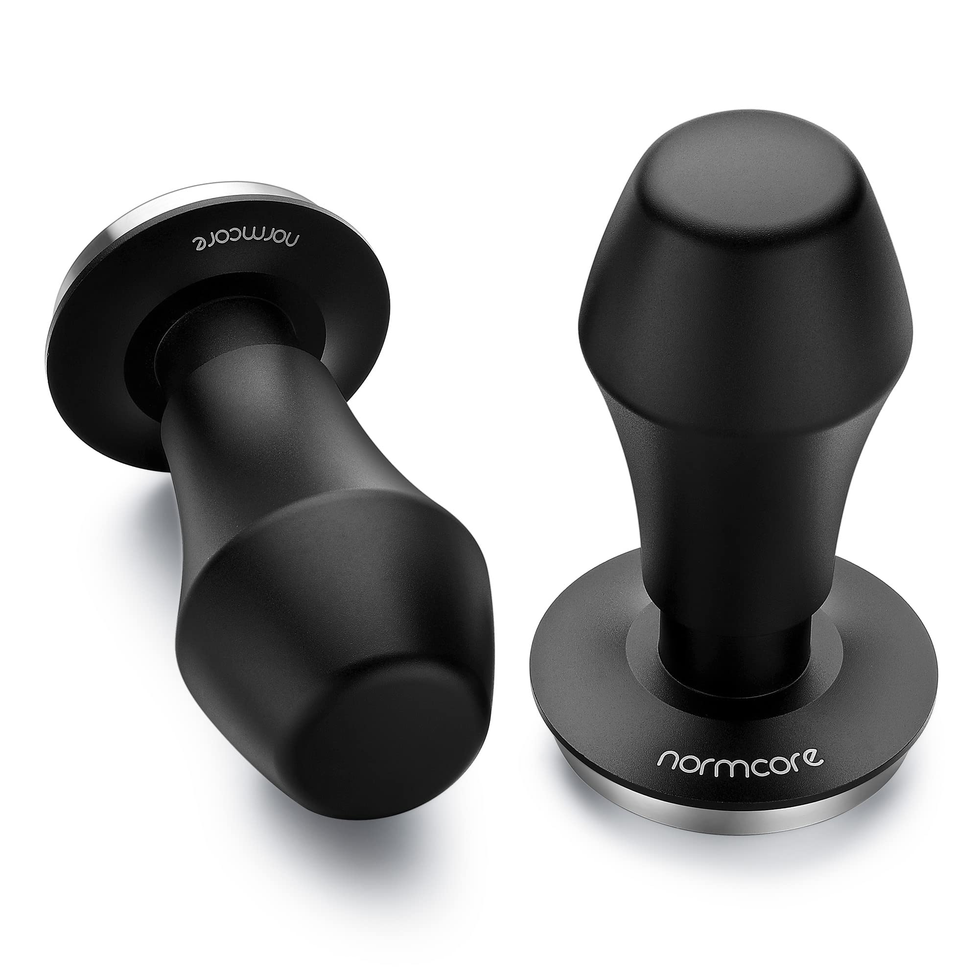 Normcore V4 Coffee Tamper 53.3mm - Spring-loaded Tamper – Barista Espresso Tamper with 15lb / 25lb / 30lbs Replacement Springs - Anodized Aluminum Handle and Stand - Flat Base
